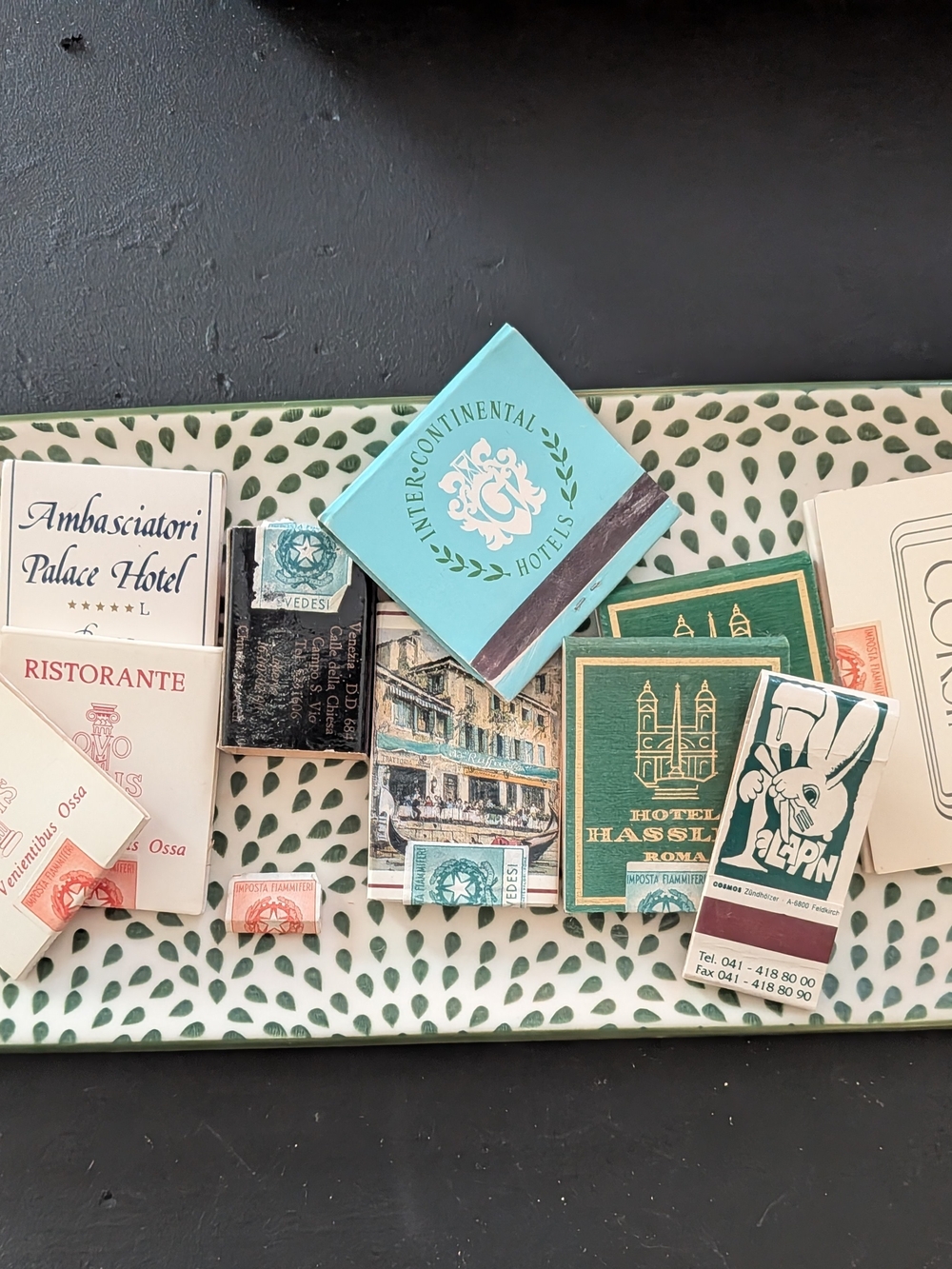 European Hotel Matchbook Lot Italian Swiss Restaurants Vintage